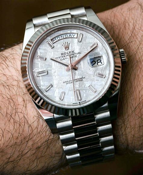 rolex day date white dial.